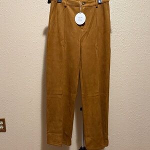 Women’s caramel soft buttery suede pants by ‘in February’ size medium